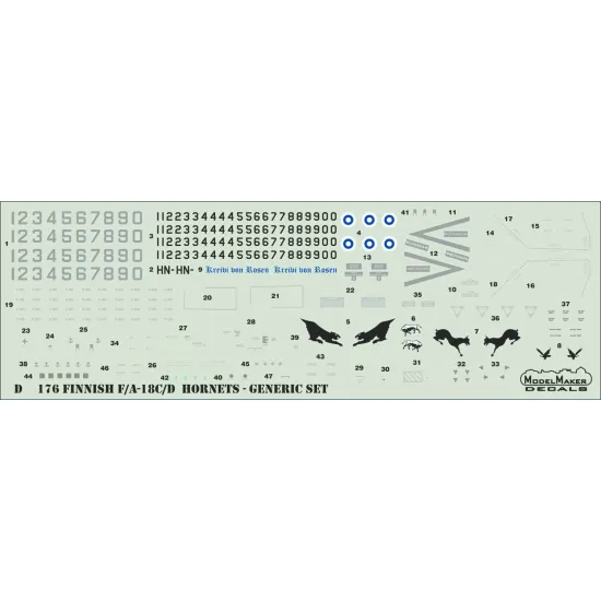 ModelMaker 1/48 D48177 Finnish F/A-18C Display Team 2022 Aircraft Decal