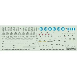 ModelMaker 1/48 D48211 Greek Rafale - generic set Aircraft Decal