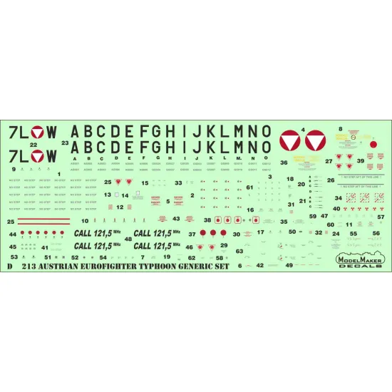 ModelMaker 1/48 D48216 Austrian Eurofighter Typhoon NATO Tiger Meet 2023 Decal