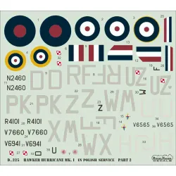 ModelMaker 1/48 D48225 Hawker Hurricane Mk.I in Polish service part 2 Decal