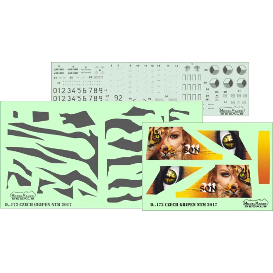 Modelmaker 1/72 D72172 Czech Gripen Ntm 2017 Aircraft Decal