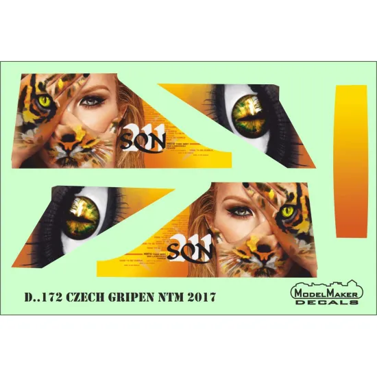 Modelmaker 1/72 D72172 Czech Gripen Ntm 2017 Aircraft Decal