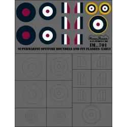ModelMaker 1/48 IM48701 Supermarine Spitfire roundels and fin flashes EARLY Mask