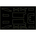 ModelMaker 1/72 CV72001 f-16a/b/c/d strengthening plates - vinyl Aircraft Decal