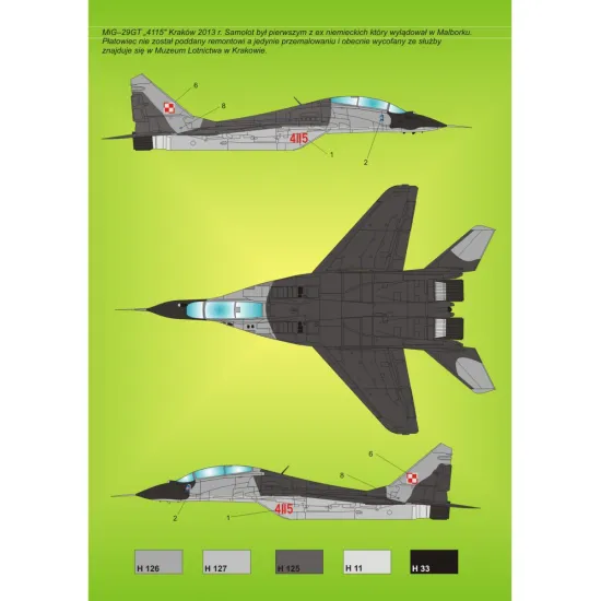 ModelMaker 1/72 D72007 MiG-29 in Polish service vol.2 Aircraft Decal