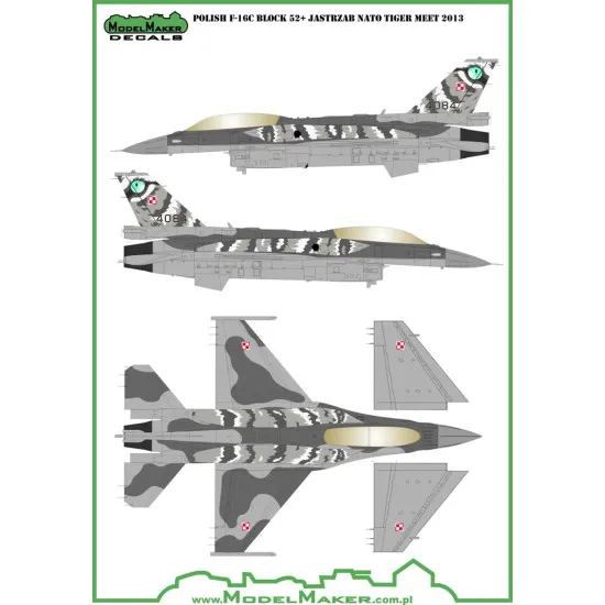 ModelMaker 1/72 D72031 Polish F-16 C/D NATO Tiger Meet 2014 Aircraft Decal