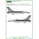 ModelMaker 1/72 D72034 Portuguese F-16 NTM 2011 Aircraft Decal