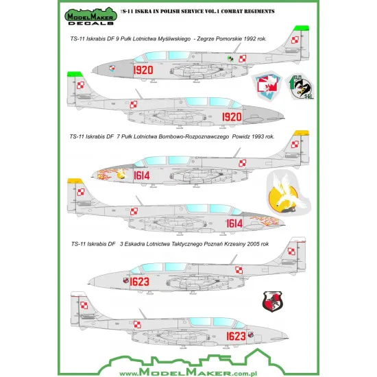 ModelMaker 1/72 D72037 TS-11 Iskra Polish service vol.1 Combat Regiments Decal
