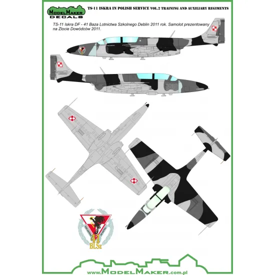 ModelMaker 1/72 D72038 TS-11 Iskra Polish service vol.2 Training Auxiliary Decal ModelMaker 1/72 D72038 TS-11 Iskra Polish service vol.2 Training Auxiliary Decal