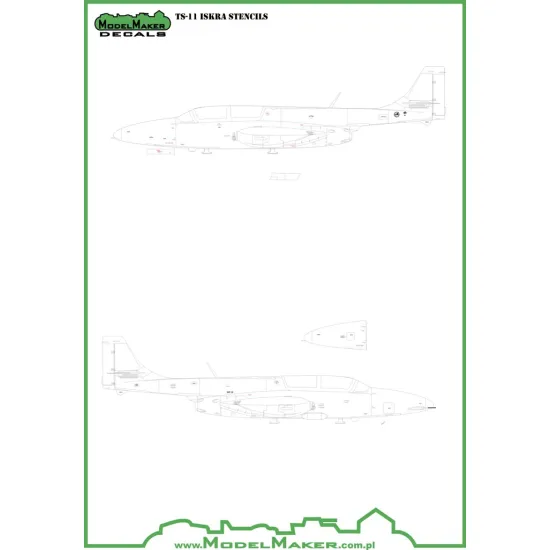 ModelMaker 1/72 D72041 TS-11 Iskra - stencils Aircraft Decal