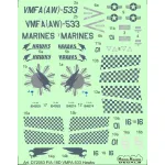 ModelMaker 1/72 D72053 F/A-18D VMFA-533 Hawks Aircraft Decal