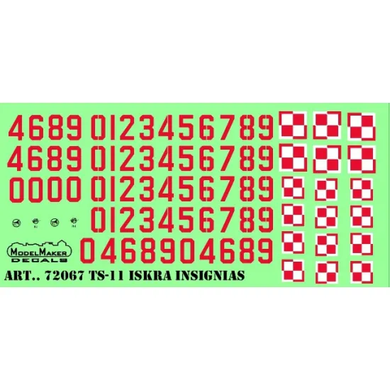 ModelMaker 1/72 D72067 TS-11 Iskra insignias Aircraft Decal