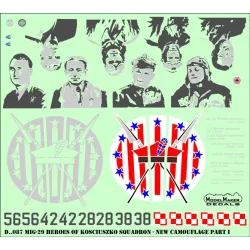 ModelMaker 1/72 D72087 MiG-29 Heroes of Kościuszko new paint scheme part I Decal