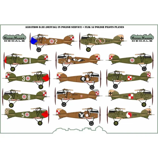 ModelMaker 1/72 D72100 Albatros DIII (OEF) in Polish Service + Flik 3J pilots