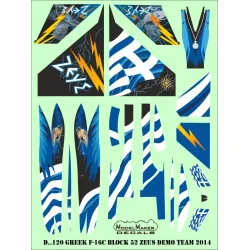 ModelMaker 1/72 D72120 Greek F-16C block 52 ZEUS decal+resin CFT +paraschute