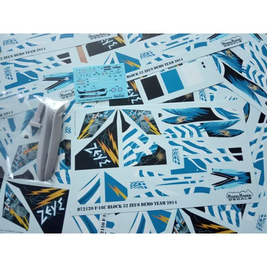 ModelMaker 1/72 D72120 Greek F-16C block 52 ZEUS decal+resin CFT +paraschute