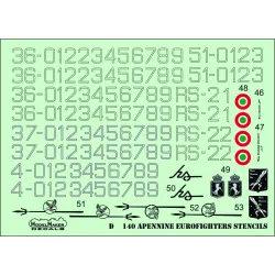ModelMaker 1/72 D72140 Apennine Eurofighters generic set Aircraft Decal