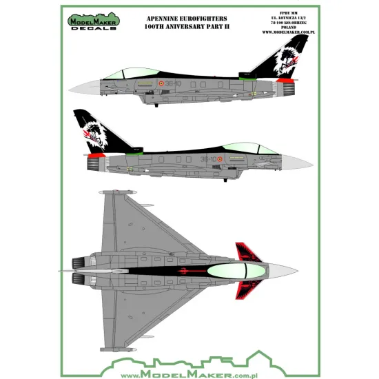 ModelMaker 1/72 D72142 Apennine Eurofighters Part II Aircraft Decal