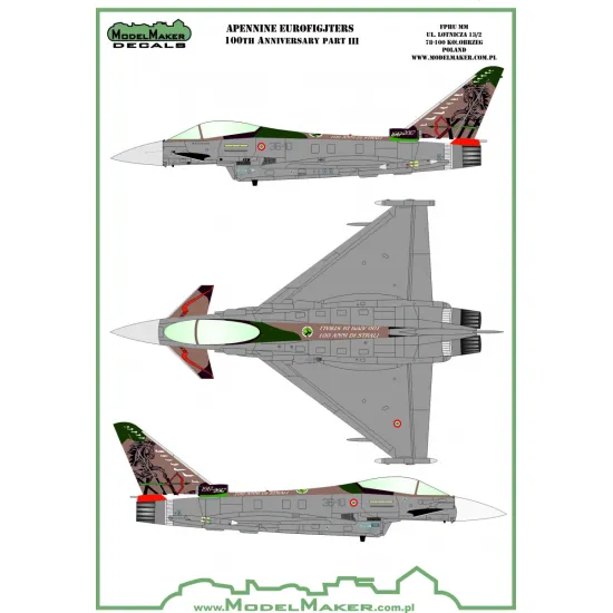 ModelMaker 1/72 D72143 Apennine Eurofighters Part 3 Aircraft Decal