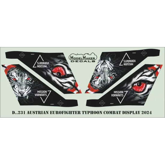 ModelMaker 1/72 D72231 Austrian Eurofighter Typhoon Combat Display 2024 Decal