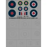 ModelMaker 1/72 IM72702 Supermarine Spitfire roundels and fin flashes LATE Mask
