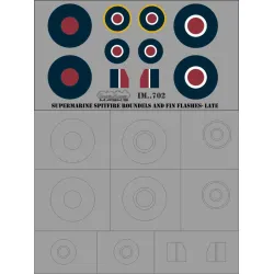 ModelMaker 1/72 IM72702 Supermarine Spitfire roundels and fin flashes LATE Mask