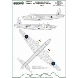 ModelMaker 1/72 IM72707 Vickers Wellington Roundels and Fin Flashes LATE Mask