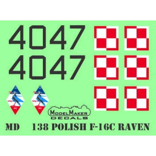ModelMaker 1/72 MD72138 Polish F-16C RAVEN 100th Anniversary Polish AF masks set