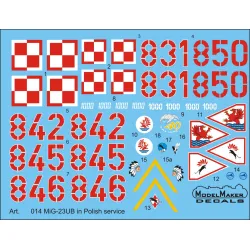 ModelMaker 1/72 MiG-23UB in Polish service Aircraft Decal