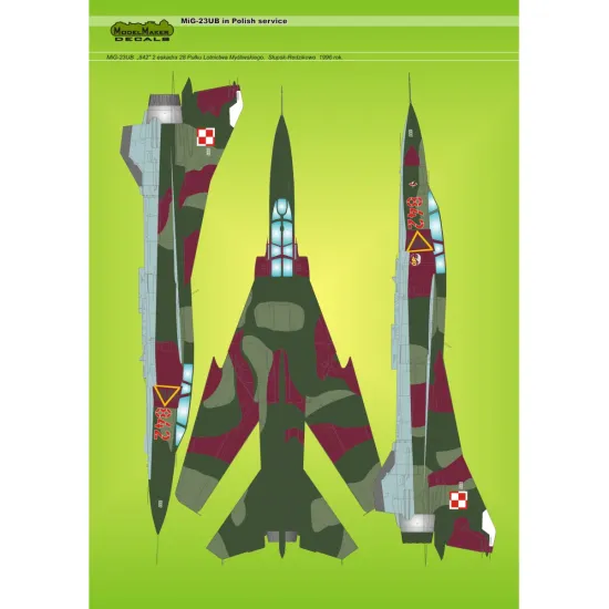 ModelMaker 1/72 MiG-23UB in Polish service Aircraft Decal