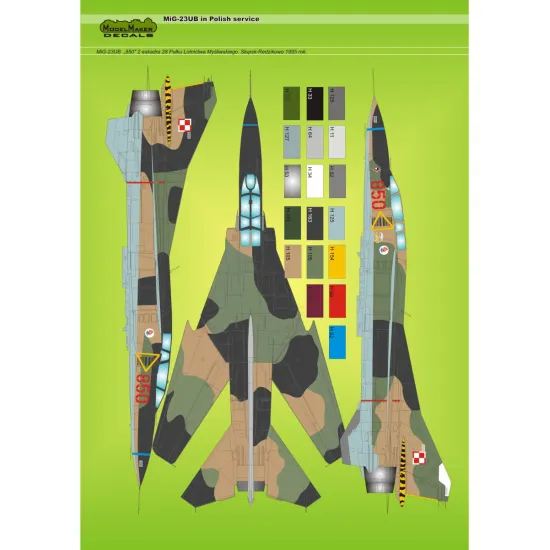 ModelMaker 1/72 MiG-23UB in Polish service Aircraft Decal