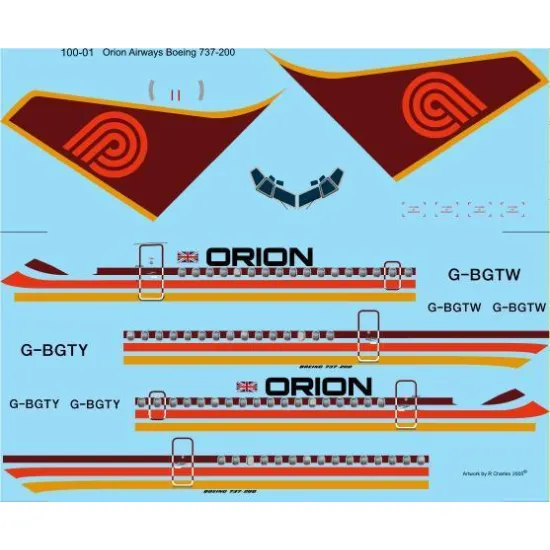 26Decals 100-01 1/100 Orion Airways Boeing 737-200