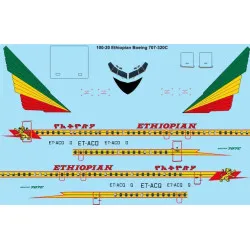 26Decals 100-20 1/100 Ethiopian Airlines Boeing 707-320C laser decal