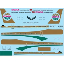26Decals 100-27 1/100 BWIA Boeing 707-320C laser decal