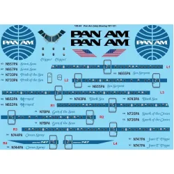 26Decals 100-42 1/100 Pan Am Late Boeing 747-121 laser decal