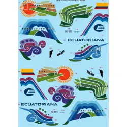 26Decals 100-50 1/100 Ecuatoriana Sunbird Boeing 707-320B laser decal