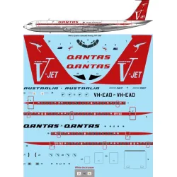 26Decals 100-62 1/100 Qantas Australia V-Jet Boeing 707-338C laser decal 1/100 scale
