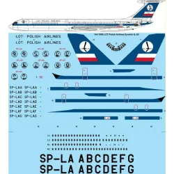 26Decals 144-1006 1/144 LOT Polish Airlines Ilyushin IL-62 laser decal