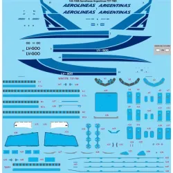 26Decals 144-1008 1/144 Aerolineas Argentinas Retro 737-7BD laser decal with screen print details