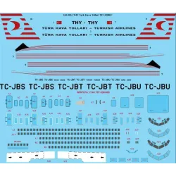 26Decals 144-1022 1/144 THY Turk Hava Yollari Boeing 707-320B/C laser decal with screen print details