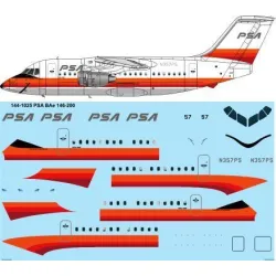 26Decals 144-1025 1/144 PSA BAe 146-200 laser decal