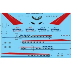 26Decals 144-1050 1/144 Wardair Canada Boeing 727-11 laser decal