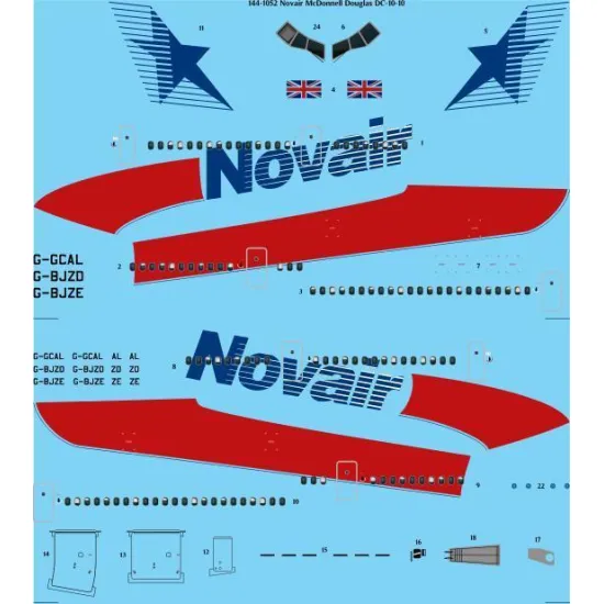 26Decals 144-1052 1/144 Novair DC-10-10 laser decal