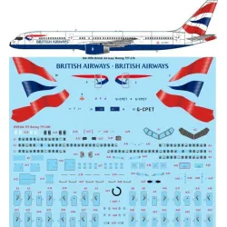 26Decals 144-1058 1/144 British Airways Boeing 757-236 laser decal with screen printed details - for Zvezda kit