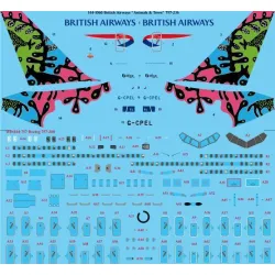 26Decals 144-1060 1/144 British Airways Animals &amp Trees 757-236 laser decal with screen print details - for Zvezda