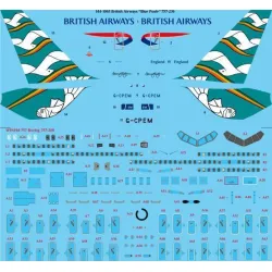 26Decals 144-1065 1/144 British Airways Blue Poole 757-236 laser decal with screen print details - for Zvezda kit