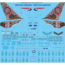 26Decals 144-1066 1/144 British Airways Water Dreaming 757-236 laser decal with screen print details - for Zvezda