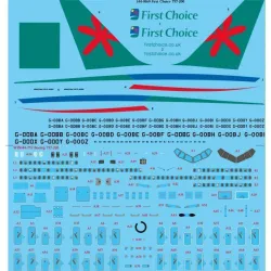 26Decals 144-1069 1/144 First Choice 757-200 laser decal with screen print details - for Zvezda kit