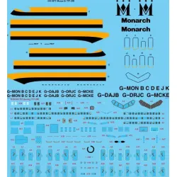 26Decals 144-1071 1/144 Monarch 757-200 laser decal with screen print details - for Zvezda kit