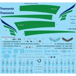 26Decals 144-1075 1/144 Transavia 757-2K2 laser decal with screen print details - for Zvezda kit
